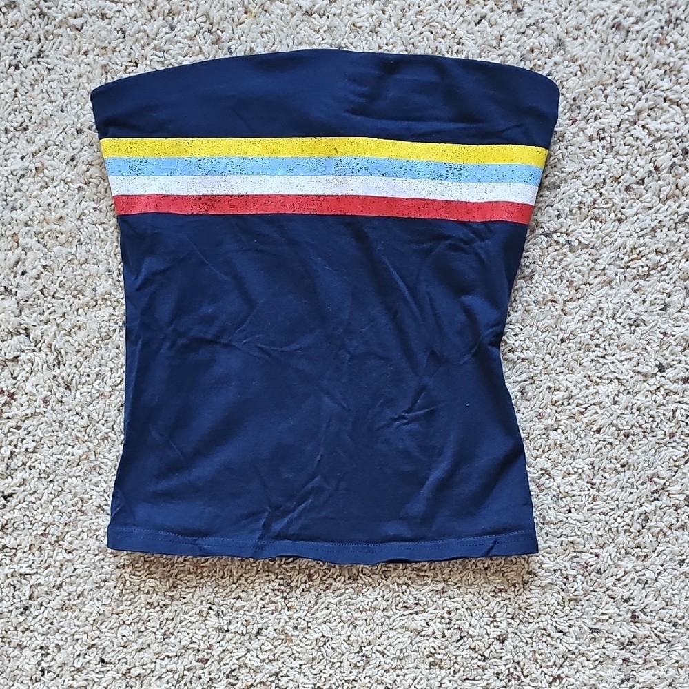 No Boundaries Navy Blue Tube Top